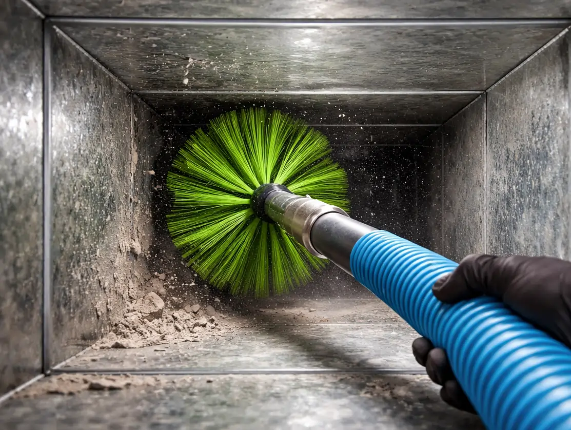 Deep cleaning of HVAC duct system in Richardson TX