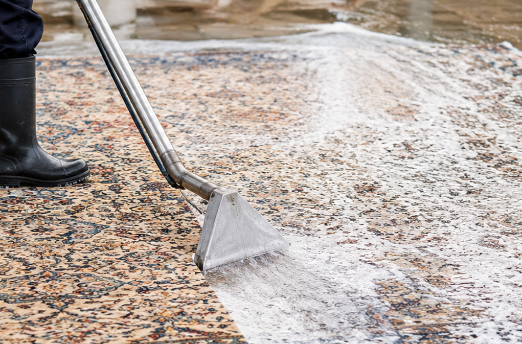Scheduled rug cleaning service
