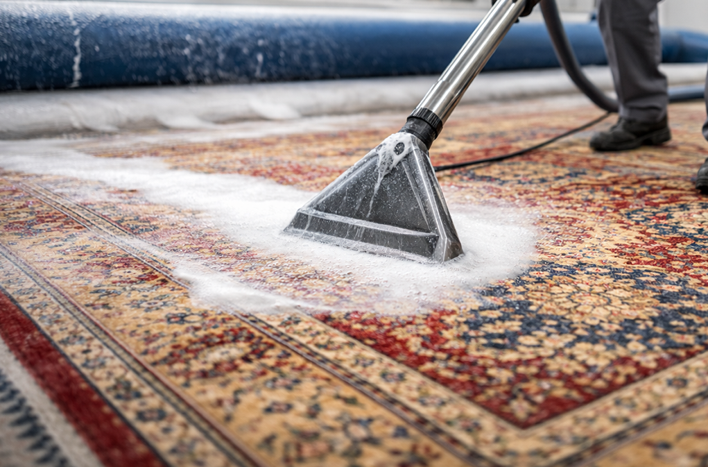 Professional cleaning to preserve area rugs